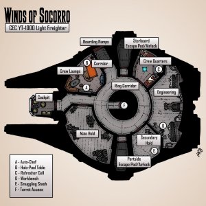 'Winds of Socorro' - YT-1000 Raumfrachter